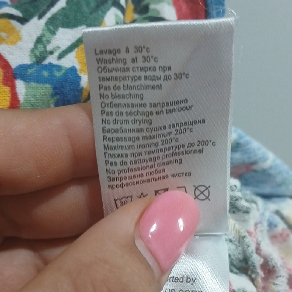 Molly Bracken Strapless Floral Dress - Red, Yellow, Blue Pre-owned Sz M - Picture 4 of 13